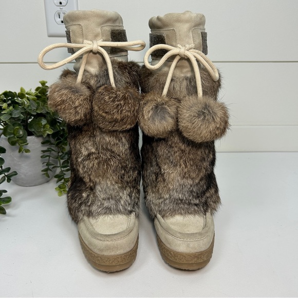 Coach Maryann Suede Angora Fur Boots Women’s Size 7 B - Picture 4 of 16